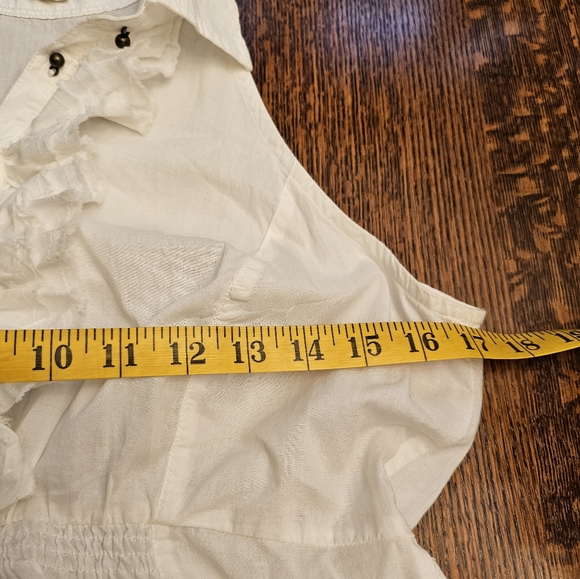 Converse One Star White Sleeveless Ruffle Top - Picture 10 of 11